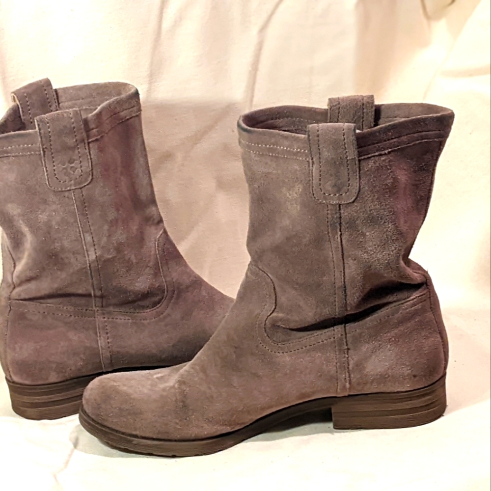 Naturalizer Tan Leather Slouch Bootie Womens 8.5 M Comfort Ankle Boots